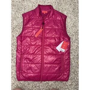 NEW Redvanly Vest Sangria Bolton Golf Puffer Mens‎ M Packable Quilted $275